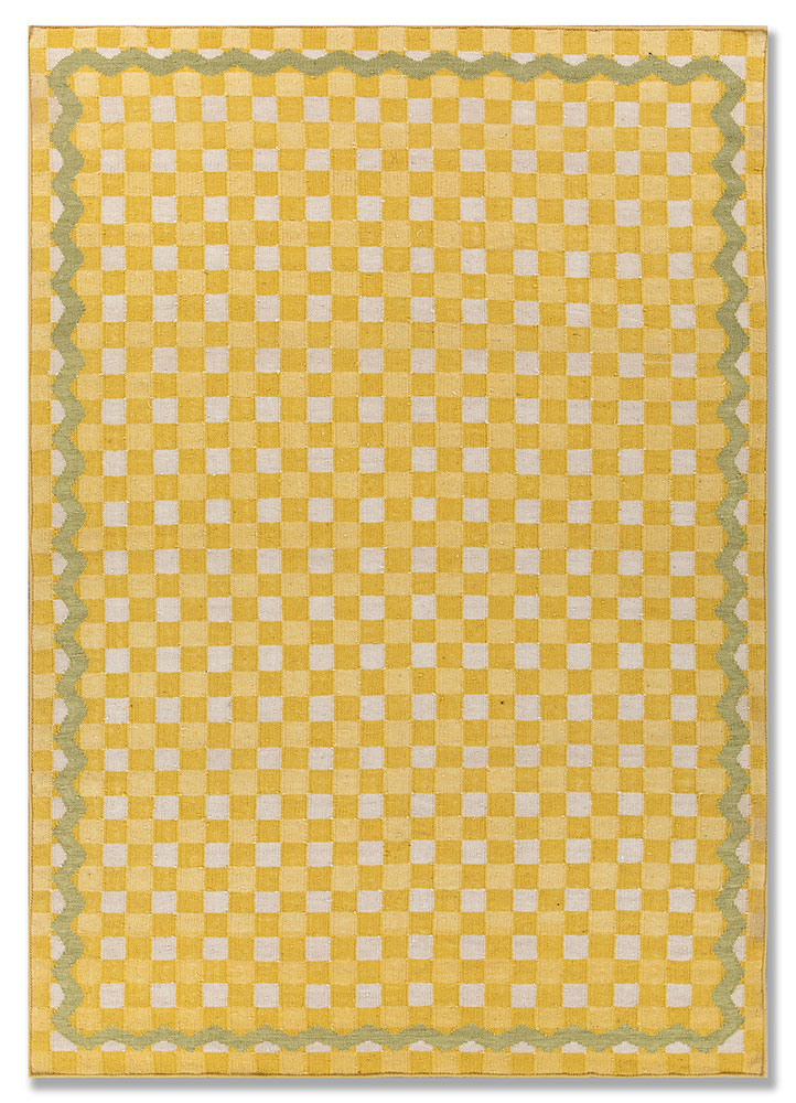  gold wool Flat Weaves Rug