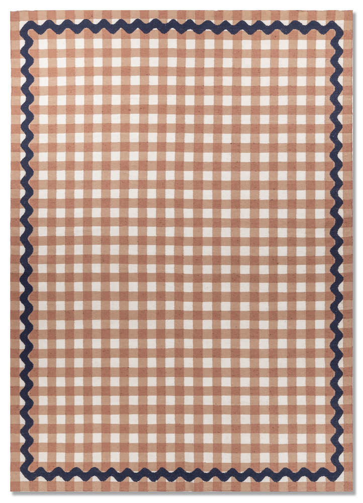  red and orange wool Flat Weaves Rug