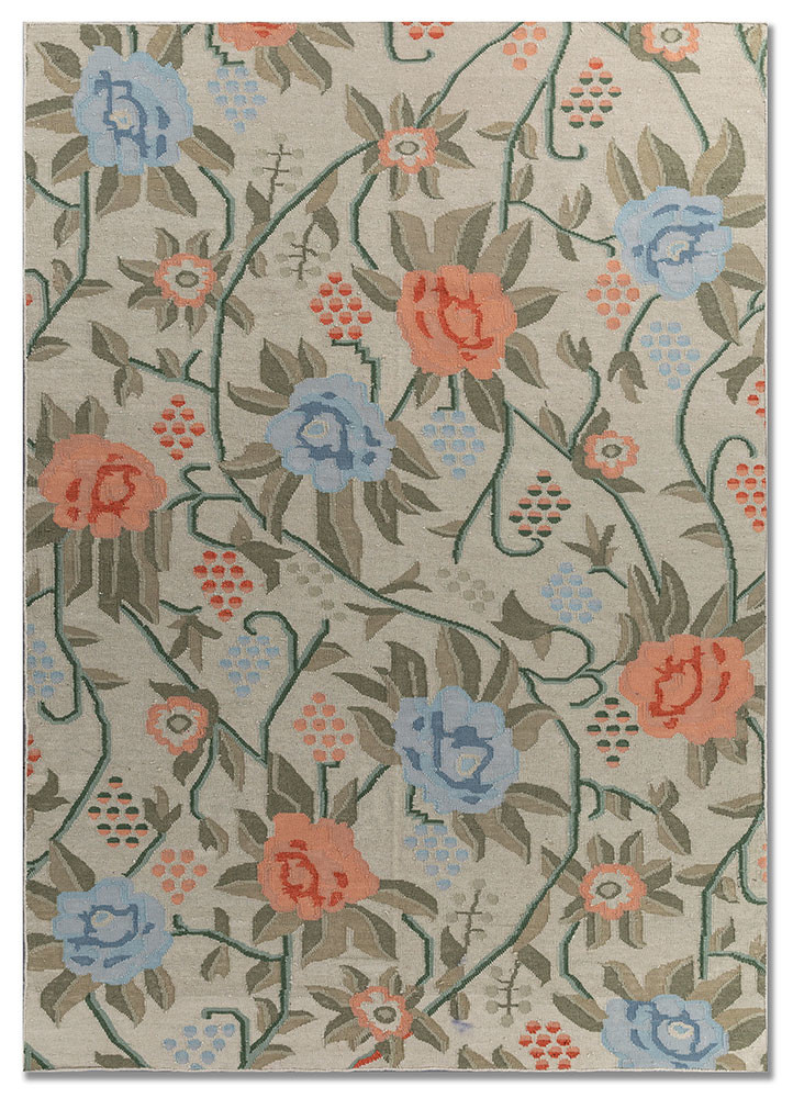  blue wool Flat Weaves Rug