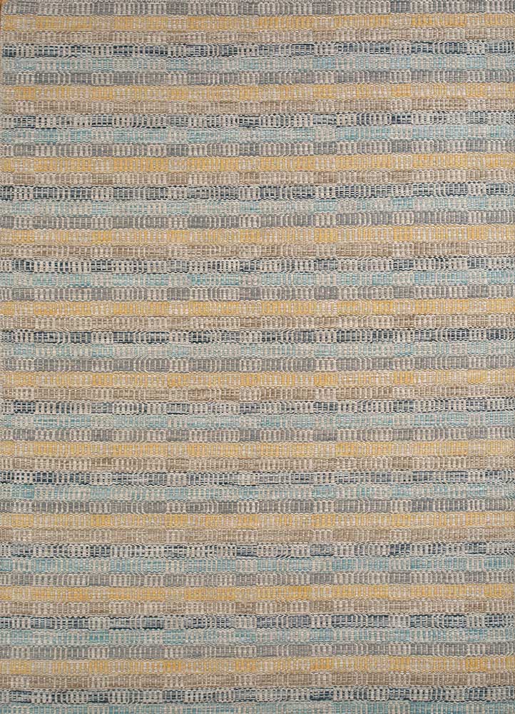  beige and brown wool Flat Weaves Rug