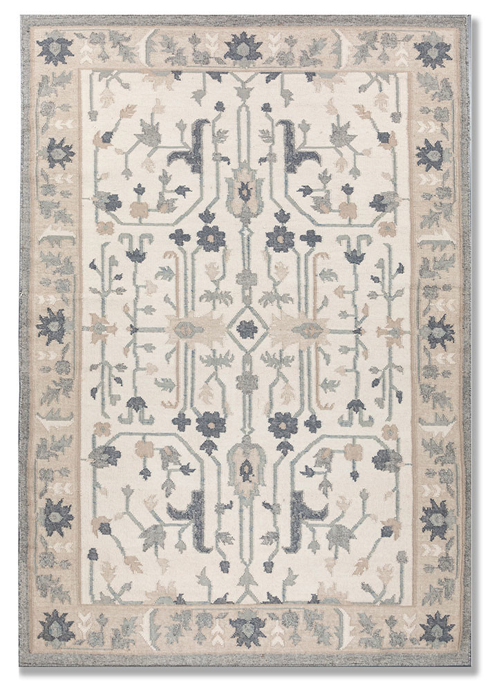  ivory wool Flat Weaves Rug