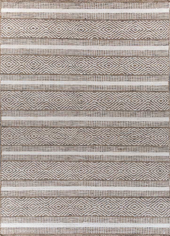  beige and brown wool Flat Weaves Rug