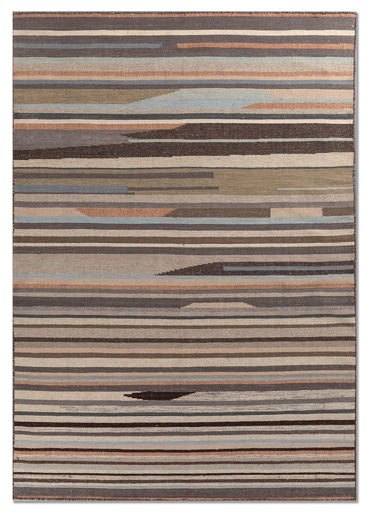  ivory wool and viscose Flat Weaves Rug