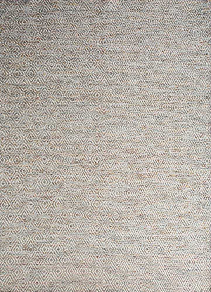  blue wool and viscose Flat Weaves Rug