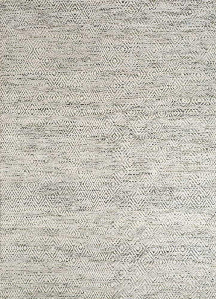  blue wool and viscose Flat Weaves Rug