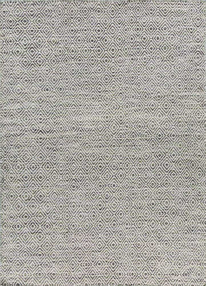  grey and black wool and viscose Flat Weaves Rug