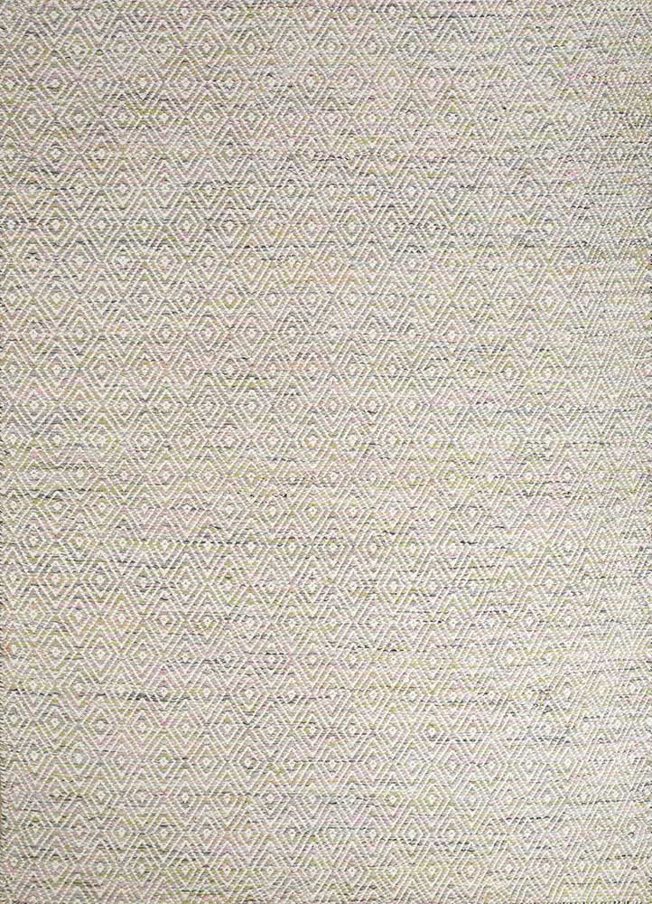  beige and brown wool and viscose Flat Weaves Rug