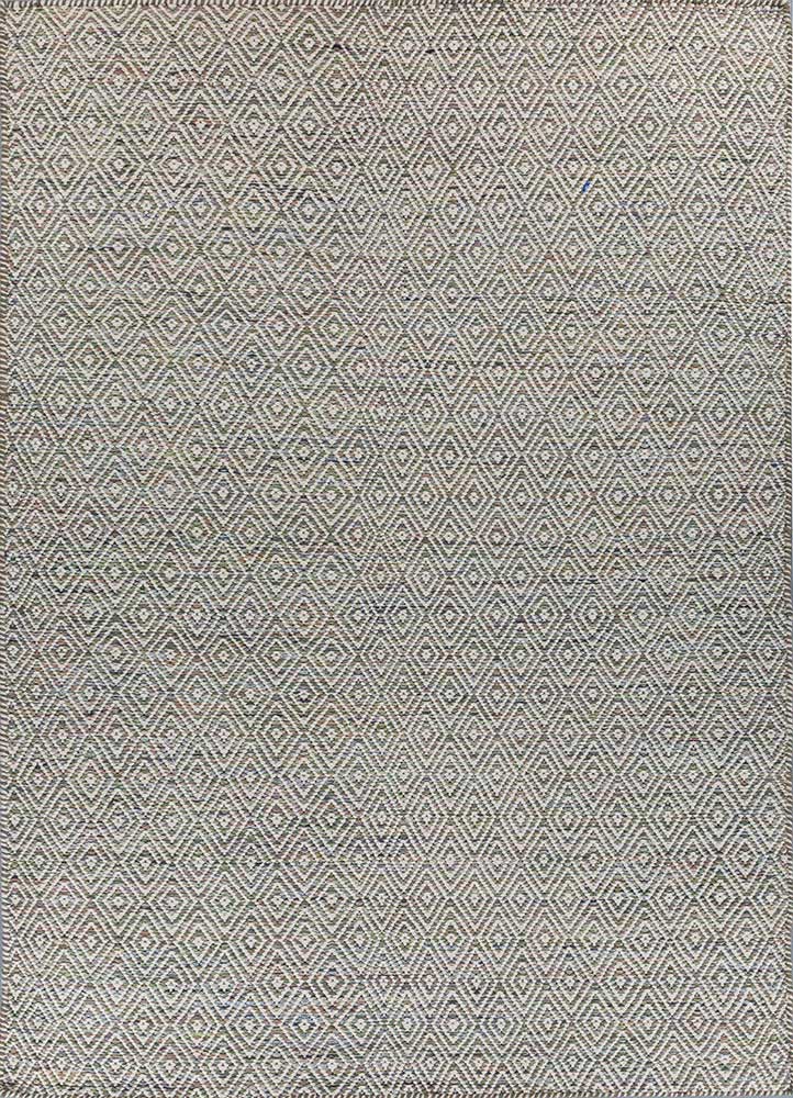  green wool and viscose Flat Weaves Rug