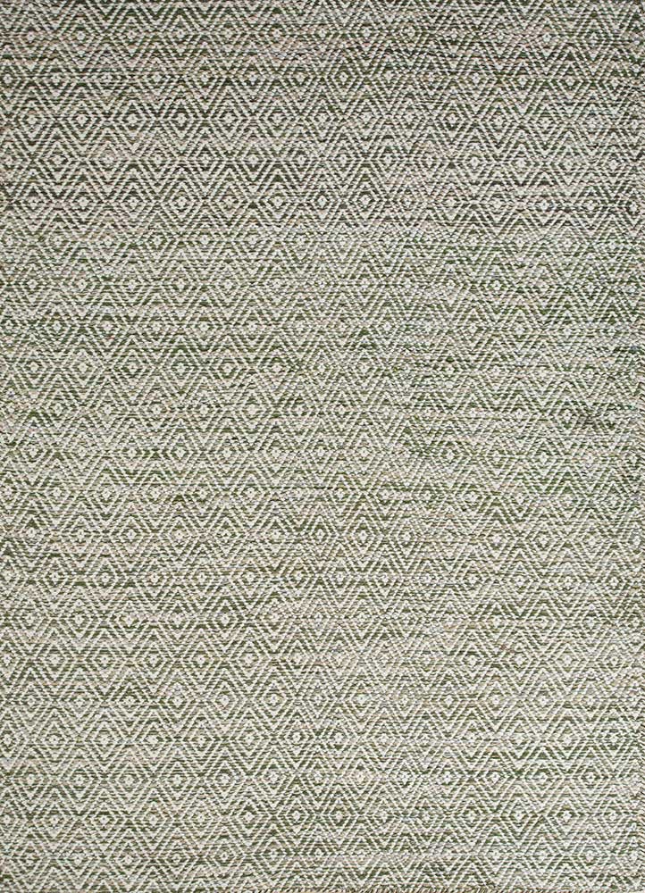  green wool and viscose Flat Weaves Rug