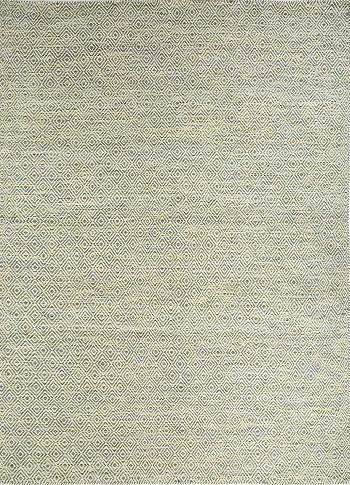  green wool and viscose Flat Weaves Rug