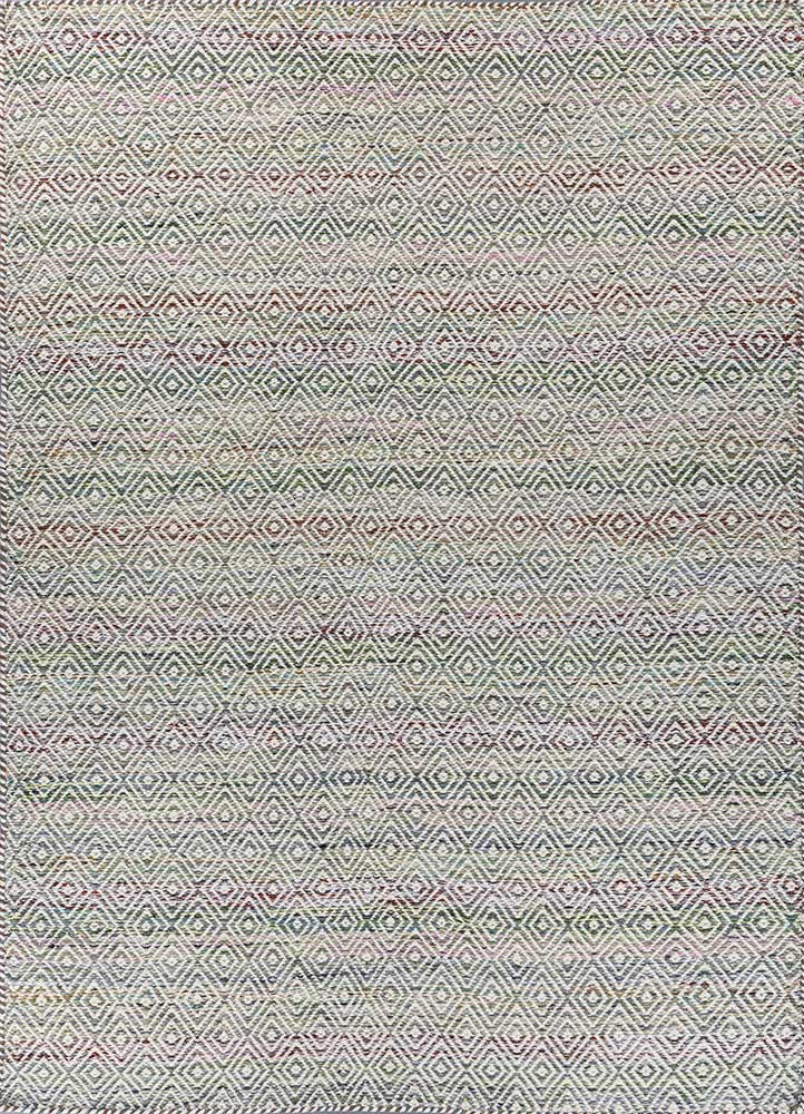  green wool and viscose Flat Weaves Rug