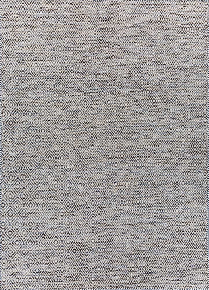  beige and brown wool and viscose Flat Weaves Rug