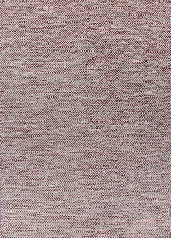  red and orange wool and viscose Flat Weaves Rug