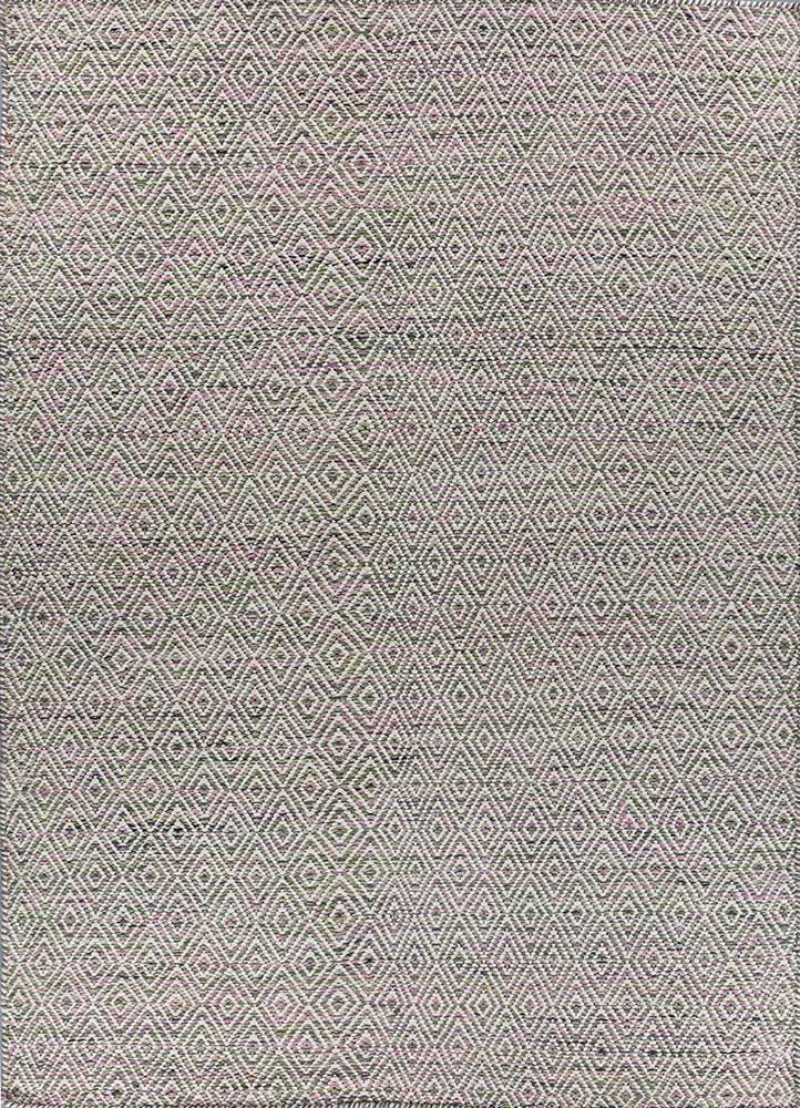  pink and purple wool and viscose Flat Weaves Rug