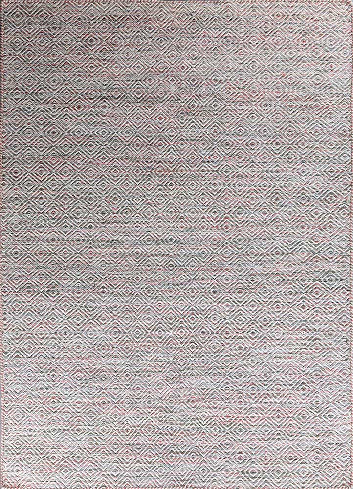  pink and purple wool and viscose Flat Weaves Rug