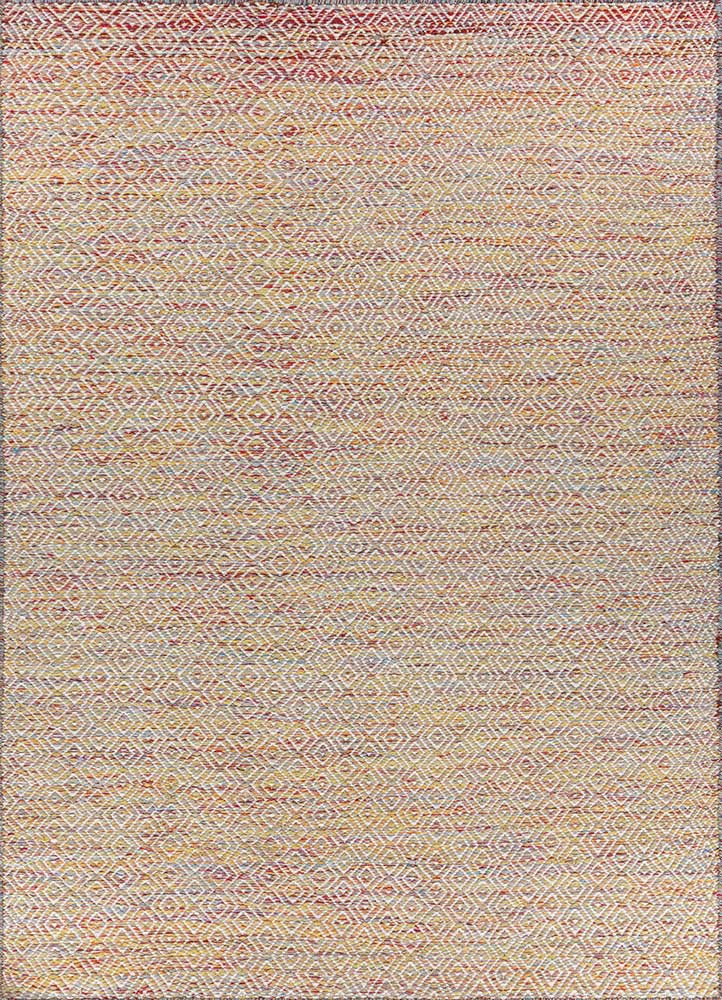  gold wool and viscose Flat Weaves Rug