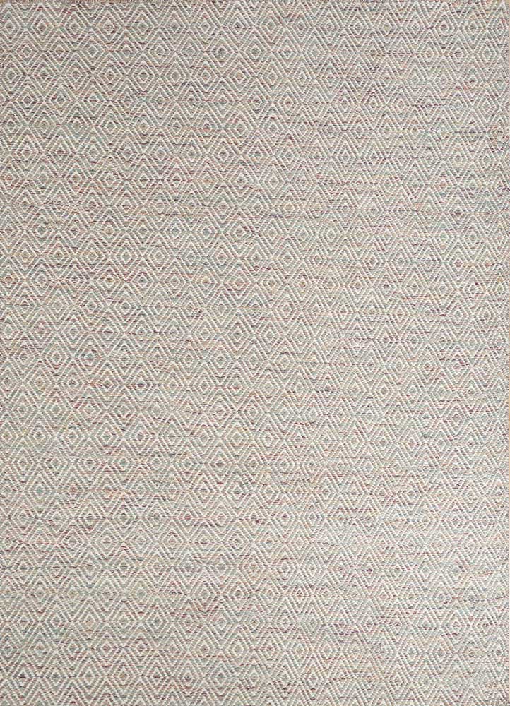  pink and purple wool and viscose Flat Weaves Rug