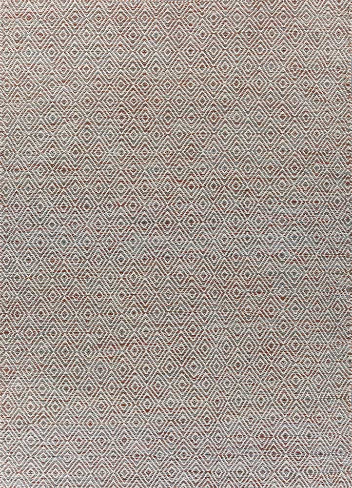  red and orange wool and viscose Flat Weaves Rug