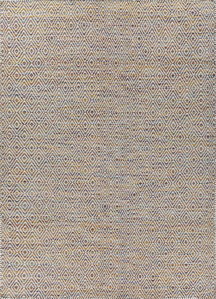  pink and purple wool and viscose Flat Weaves Rug