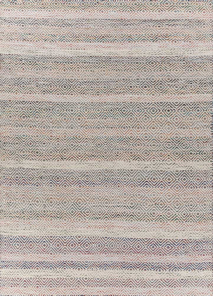 blue wool and viscose Flat Weaves Rug
