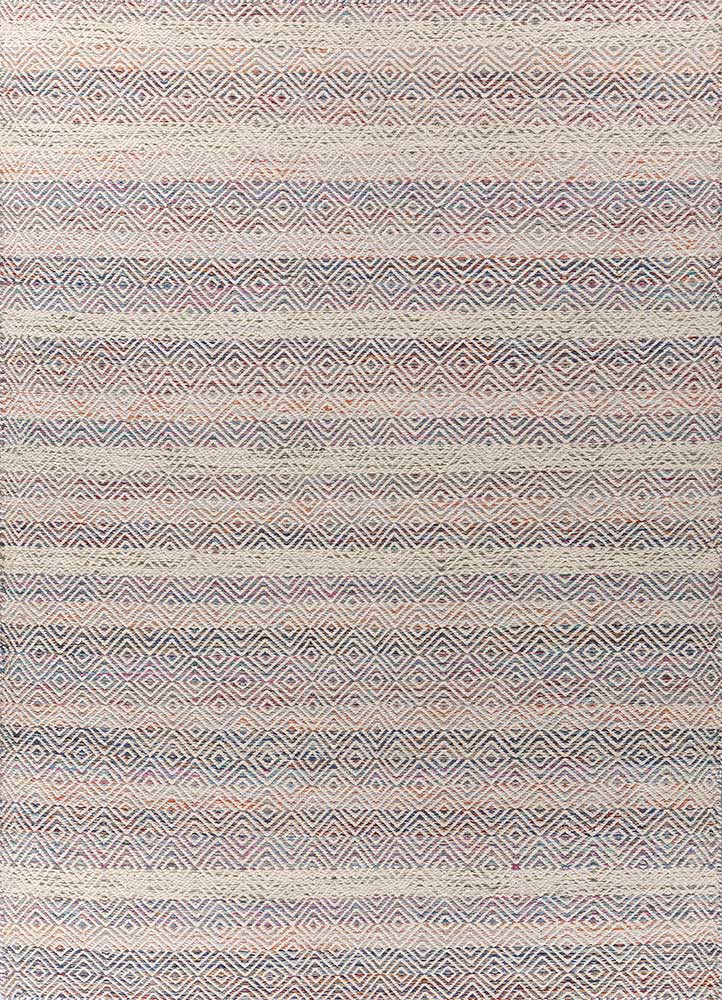  red and orange wool and viscose Flat Weaves Rug