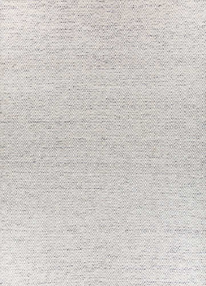  blue wool and viscose Flat Weaves Rug