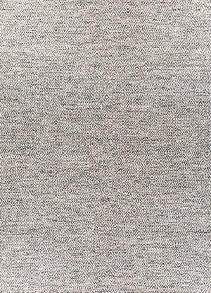  grey and black wool and viscose Flat Weaves Rug