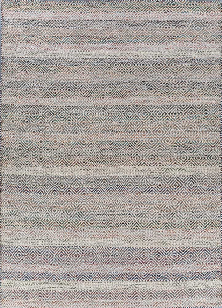  blue wool and viscose Flat Weaves Rug