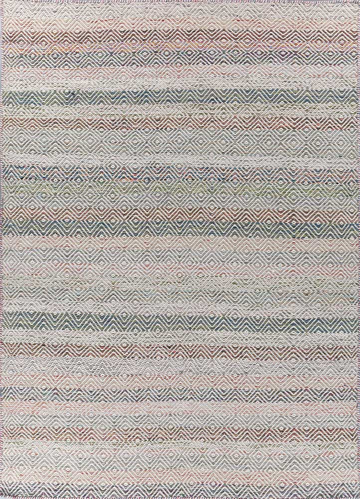  blue wool and viscose Flat Weaves Rug