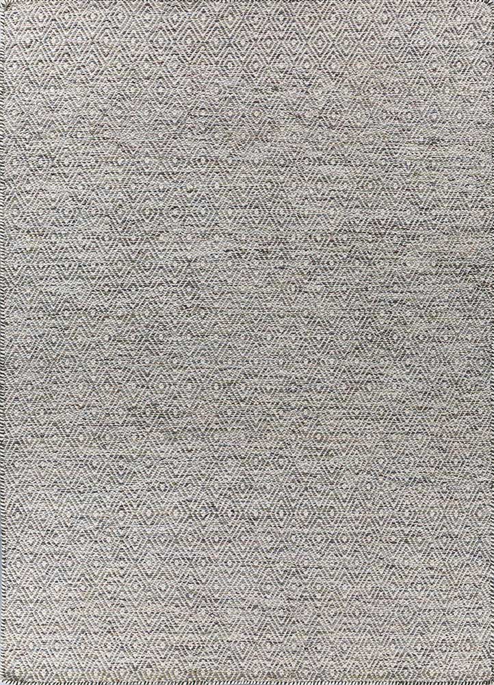  grey and black wool and viscose Flat Weaves Rug