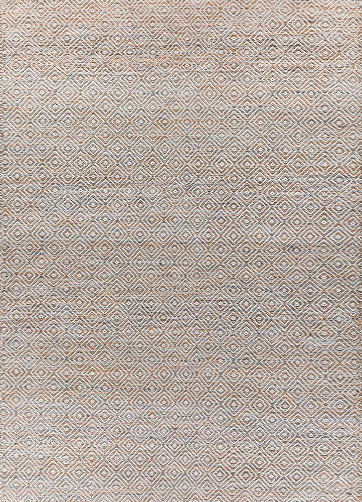  red and orange wool and viscose Flat Weaves Rug