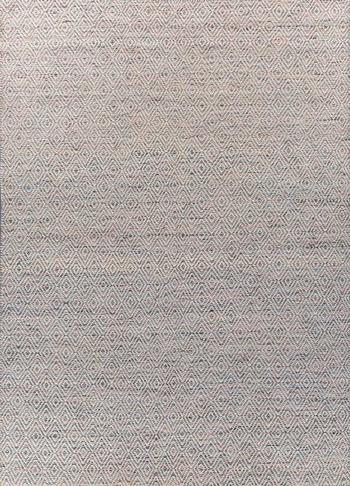  pink and purple wool and viscose Flat Weaves Rug