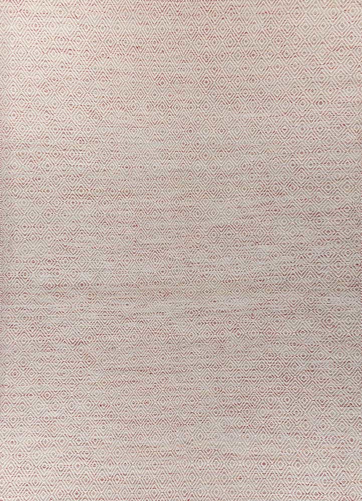  red and orange wool and viscose Flat Weaves Rug