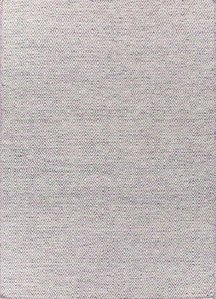  pink and purple wool and viscose Flat Weaves Rug