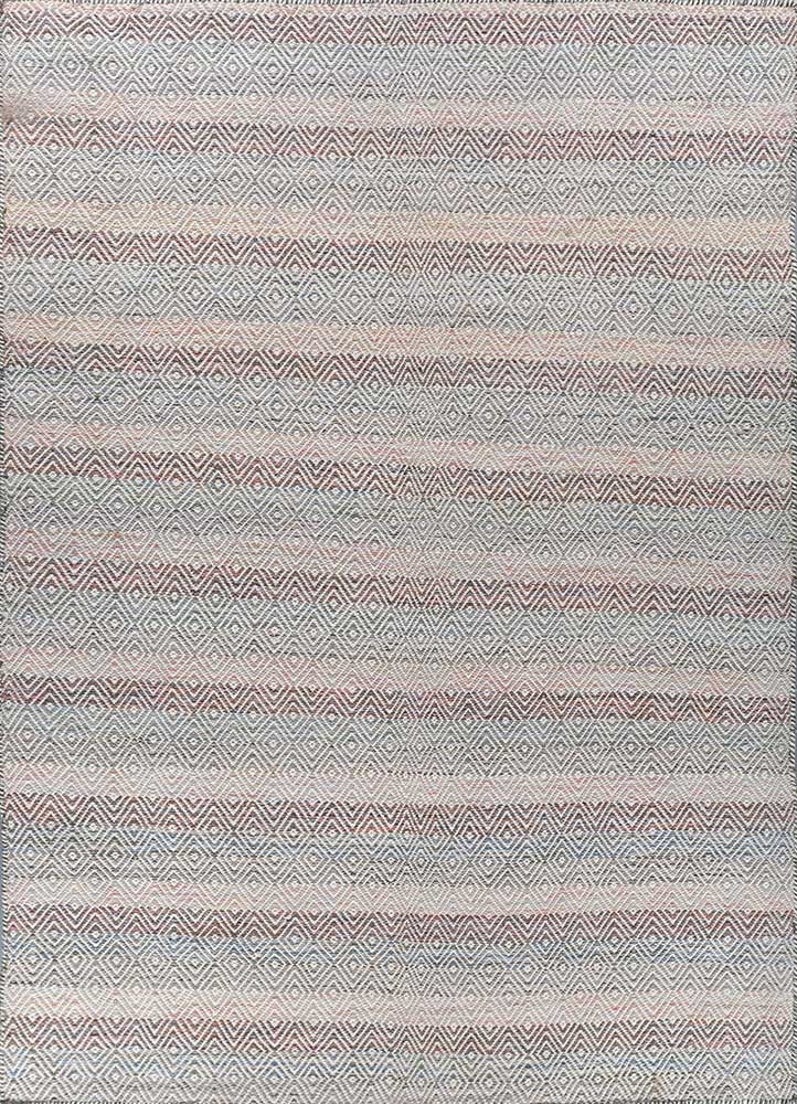  red and orange wool and viscose Flat Weaves Rug