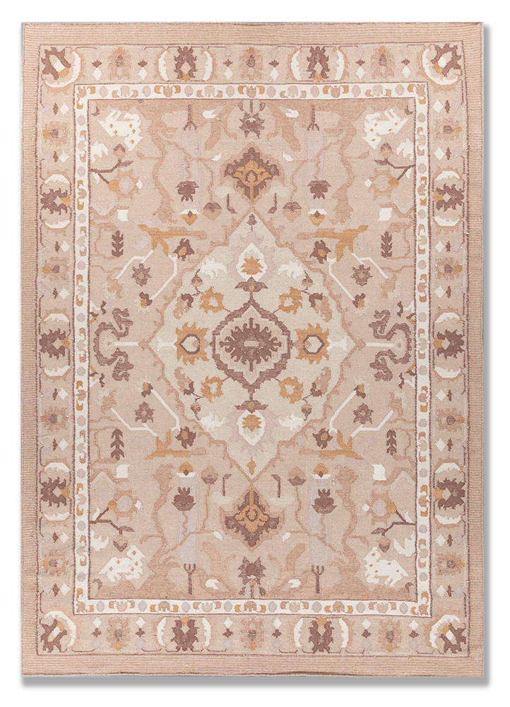  red and orange wool and viscose Flat Weaves Rug