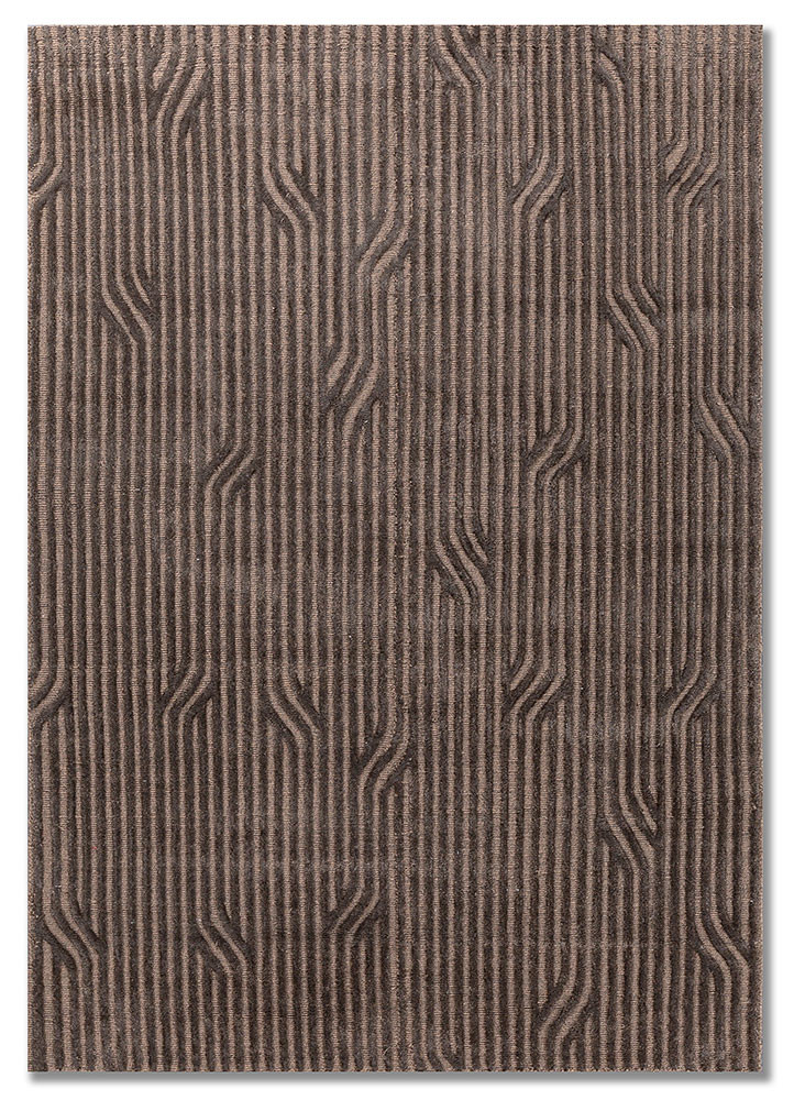 blythe beige and brown acrylic Hand Knotted Rug - HeadShot blythe beige and brown acrylic Hand Knotted Rug - HeadShot