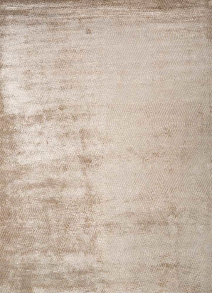  ivory bamboo silk Hand Knotted Rug
