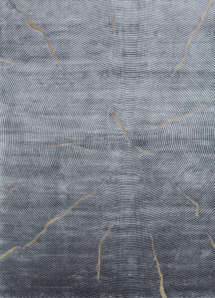  blue bamboo silk Hand Knotted Rug