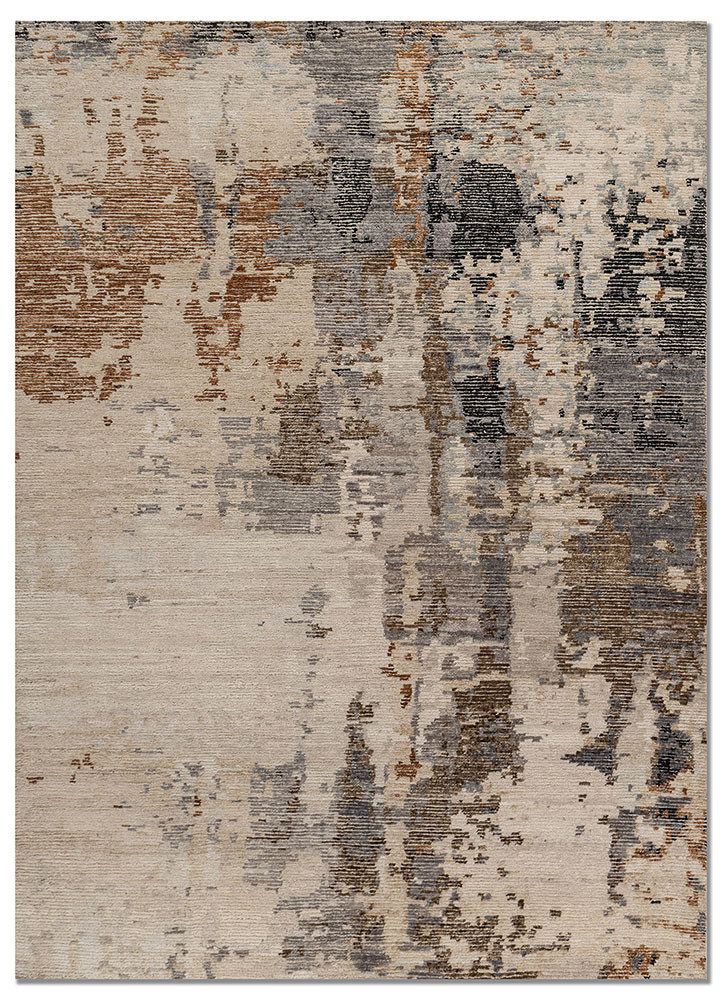  ivory wool Hand Knotted Rug
