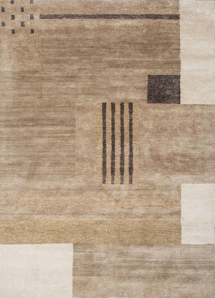 blythe beige and brown wool Hand Knotted Rug - HeadShot blythe beige and brown wool Hand Knotted Rug - HeadShot