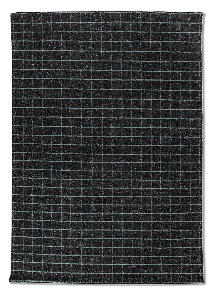 MIDNIGHT blue acrylic Hand Knotted Rug