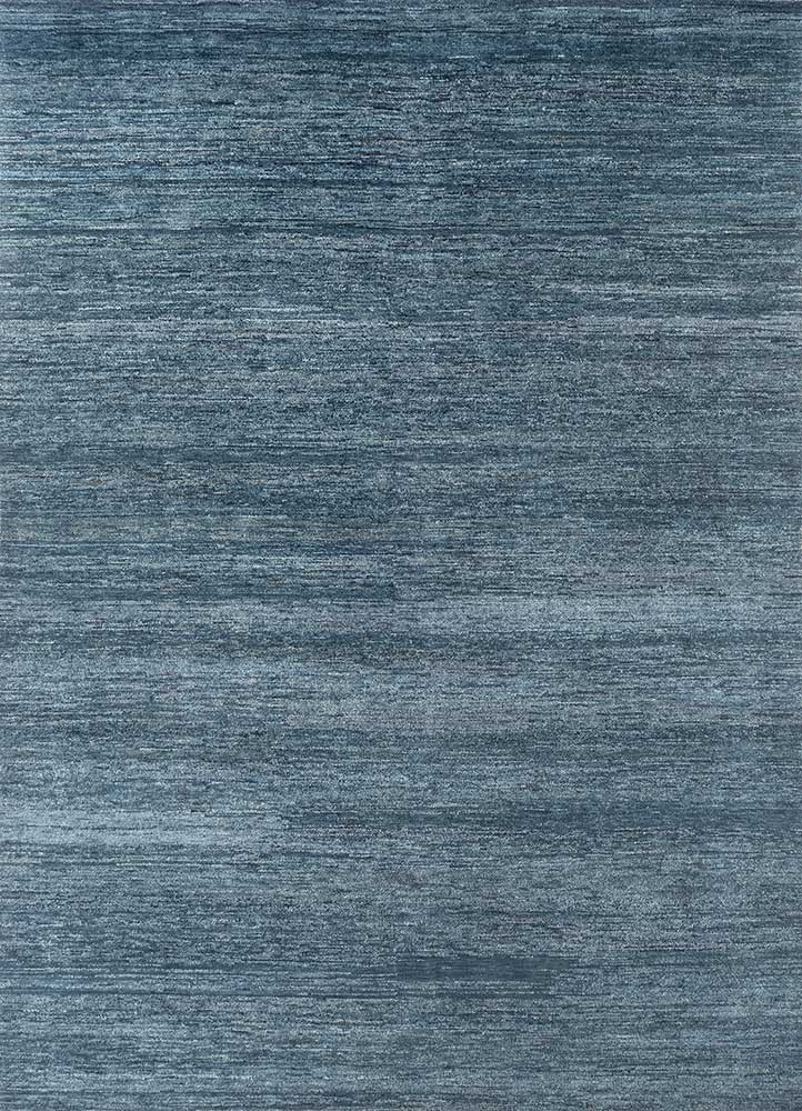  blue afghan wool and jute Hand Knotted Rug