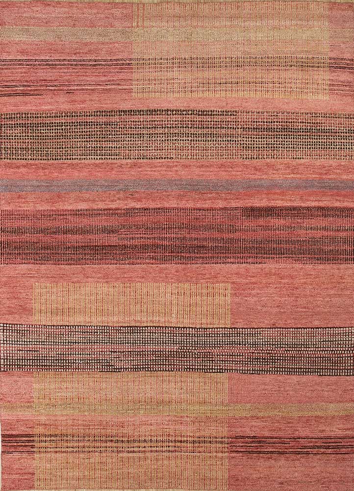  red and orange afghan wool Hand Knotted Rug