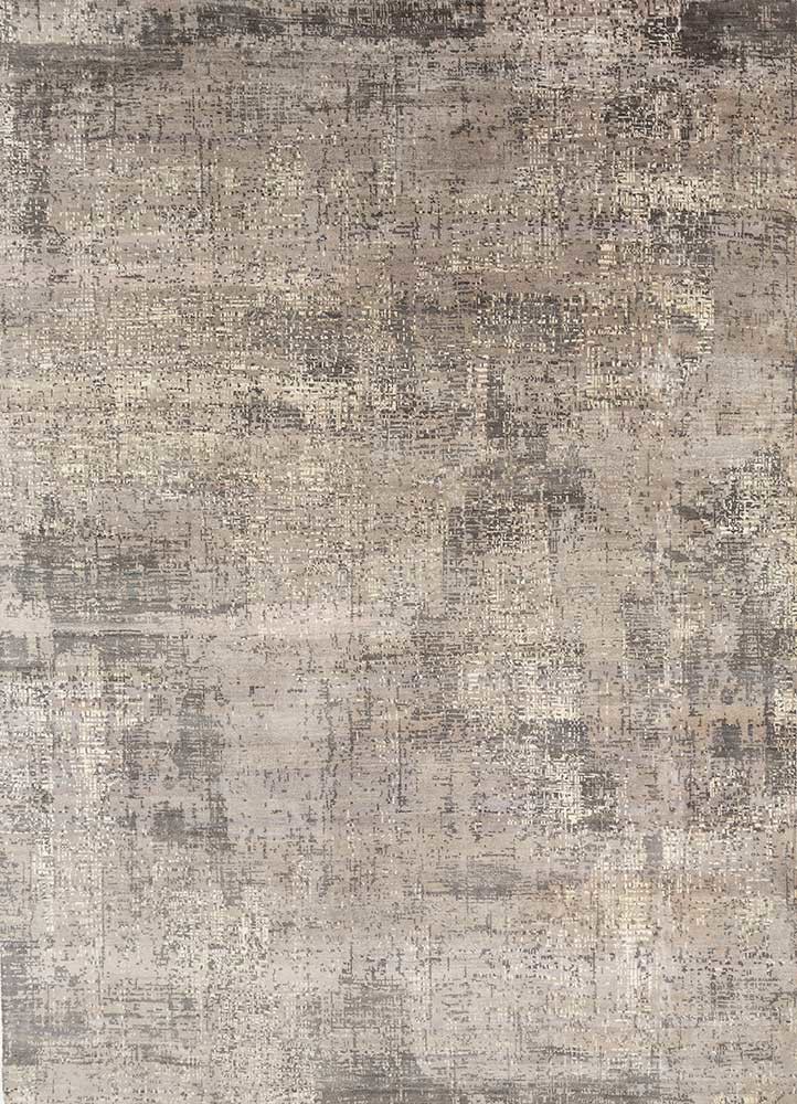  grey and black wool Hand Knotted Rug