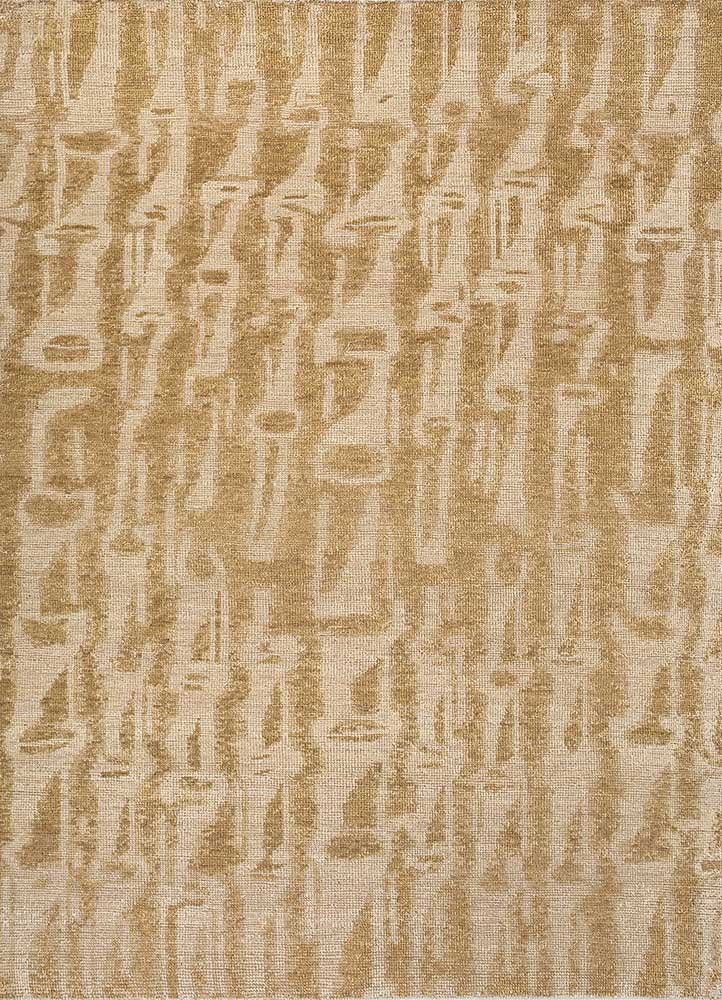 thyme ivory wool Hand Knotted Rug - HeadShot