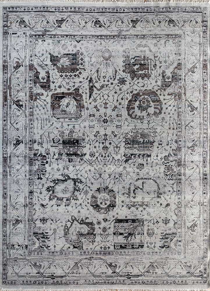  grey and black wool Hand Knotted Rug