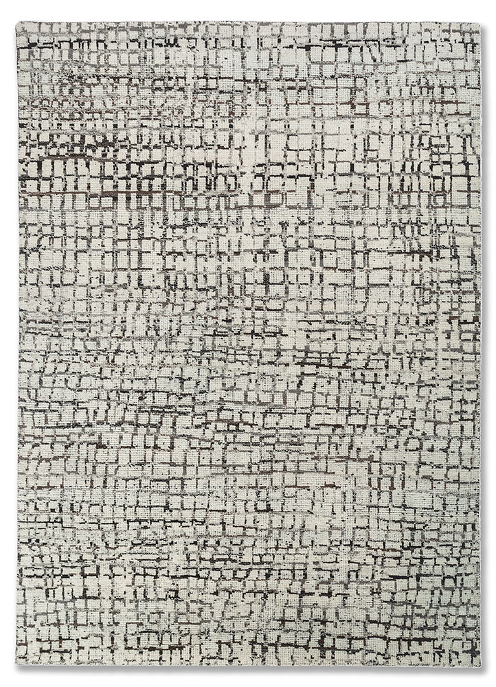  ivory wool Hand Knotted Rug
