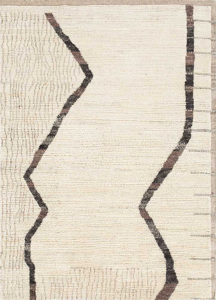 manifest ivory wool Hand Knotted Rug - HeadShot