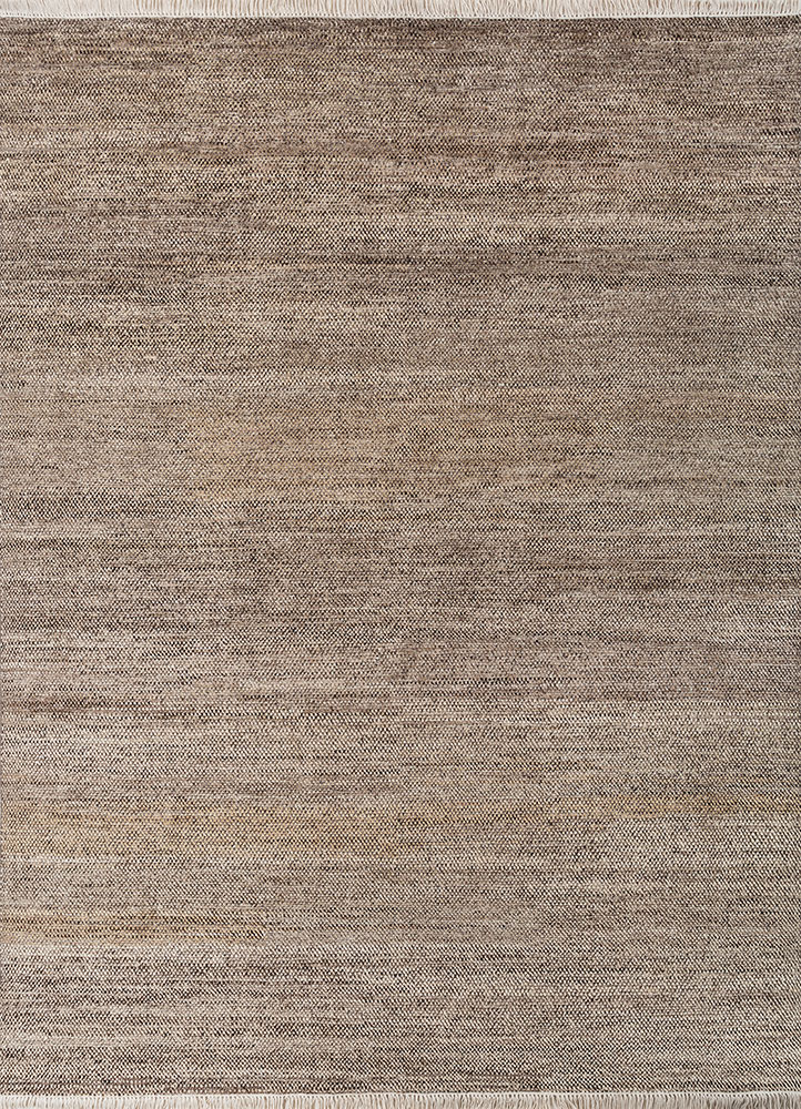  grey and black wool and silk Hand Knotted Rug